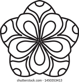 Mandala for beginner , children coloring page, simple mandala, easy