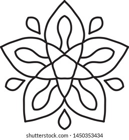 Mandala for beginner , children coloring page, simple mandala, easy