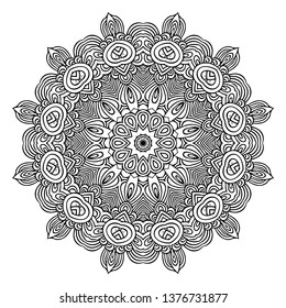 Mandala in black lines
