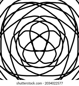 Mandala with black lines on white background. Mandala game ready to paint. Leisure game.