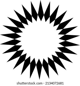Mandala. Black on white background decorative element. Circular geometric abstract line art. Illustration of pattern for
