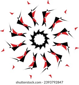 mandala  black and red unique Design
