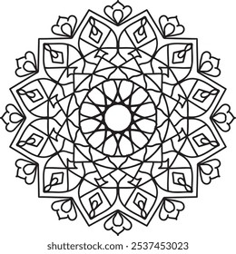 Fundo preto e branco mandala