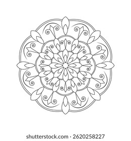 Mandala Black and White Elegant Decorative Pattern Design