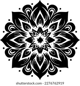 Mandala | Black and White Vector illustration