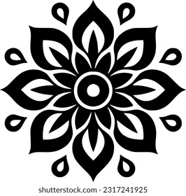 Mandala | Black and White Vector illustration