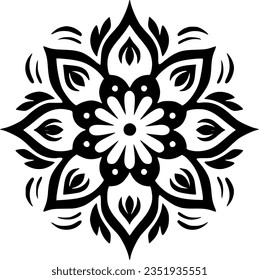 Mandala | Black and White Vector illustration