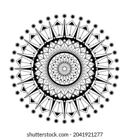 Mandala blend of flowers and sun