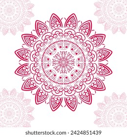 Mandala Bliss Explore serenity with our pink mandala. Its intricate design weaves geometric harmony, bringing a touch of tranquility Perfect for textiles, wallpapers 