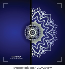 Mandala blue background Color design