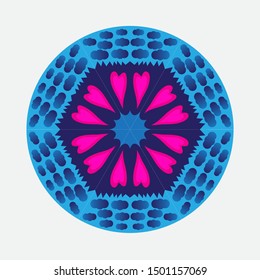 mandala blue cloud vector and love pink round model and indoesian model