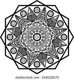 Mandala bohemian pattern creative zen vector image