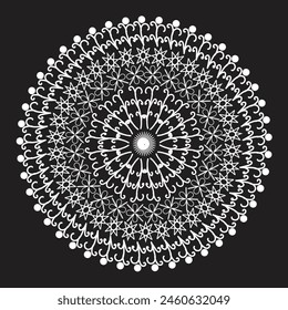   mandala, boho, ethnic patterns, t-shirt prints, coloring books for adults, yoga, meditation. Vector illustration of a stock isolated on a black background. Tattoo
background, Pattern Stencil Doodles