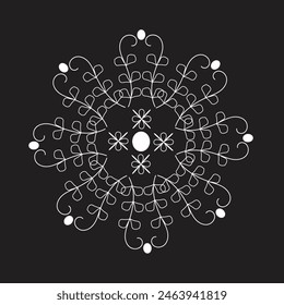  mandala, boho, ethnic patterns, t-shirt prints, coloring books for adults, yoga, meditation. Vector illustration of a stock isolated on a black background. Tattoo
background, Pattern Stencil Doodles 