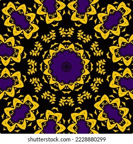 Mandala boho hand drawn seamless pattern vector illustration
