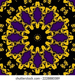 Mandala boho hand drawn seamless pattern vector illustration