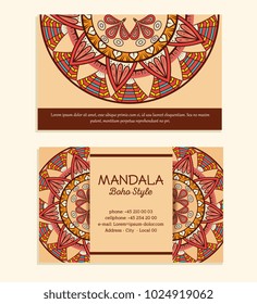 mandala boho style flyers