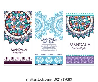 mandala boho style flyers