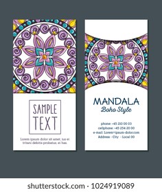 mandala boho style flyers