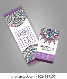 mandala boho style flyers