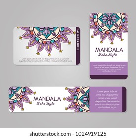 mandala boho style flyers