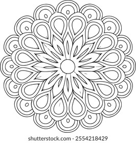 mandala, book, black and white, backgrounds, coloring, intricacy, design element, repetition, art, illustration, zen-like, adult, decoration, leaf, pattern, seamless pattern, single flower, vector