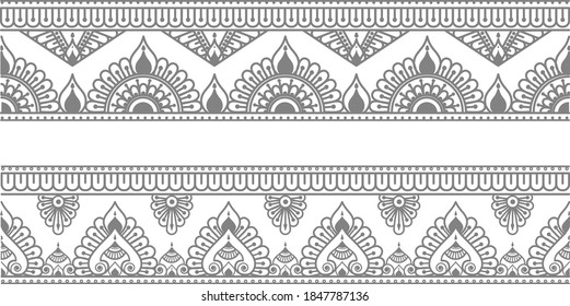 ilustración fronteriza de mandala, diseño fronterizo de mandala étnica vectorial