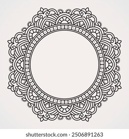 Mandala Border Ornament Circular Frame