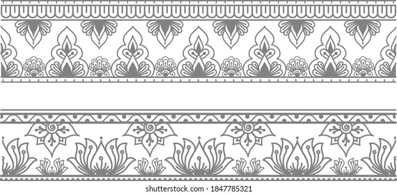 Mandala Borders, Elegant Seamless Mandala Border