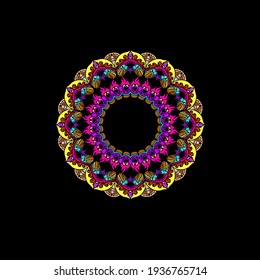 Mandala in hellen Farben für die Wanddekoration oder andere Notwendigkeiten.