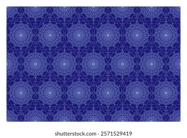 Mandala bright seamless pattern, vector illustration on dark background. Decorative element for design cover, fabric, invitation