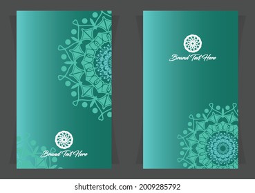 mandala brochures that can be used in various forms of advertising, book covers, magazines, certificates and others