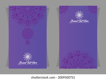 mandala brochures that can be used in various forms of advertising, book covers, magazines, certificates and others