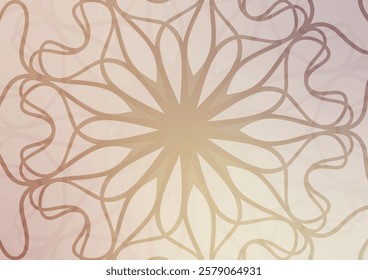 Mandala brown gradient art soft background. vector illustration 