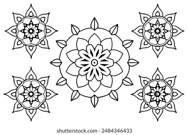 Mandala bundle art illustration for enthusiasts of intricate mandala art
