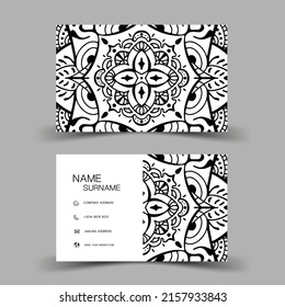 Mandala business card template, Editable vector design. illustration EPS10