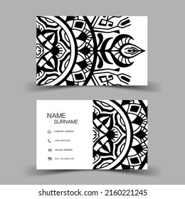 Mandala business card template, Editable vector design. illustration EPS10