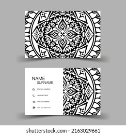 Mandala business card template, Editable vector design. illustration EPS10