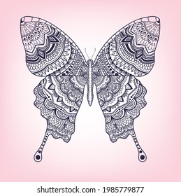 mandala Butterfly Vector illustration design  