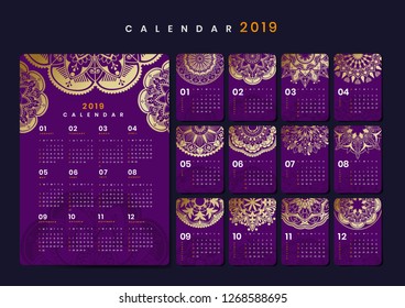 Mandala-Kalender 2019, Vektorposterset