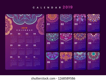 Mandala-Kalender 2019, Vektorposterset