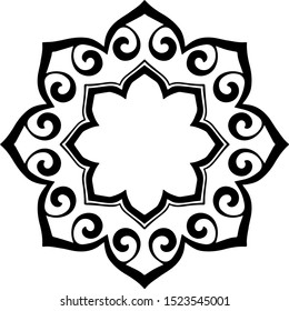 Mandala can be used for artwork decoration, coloring book and tatoo