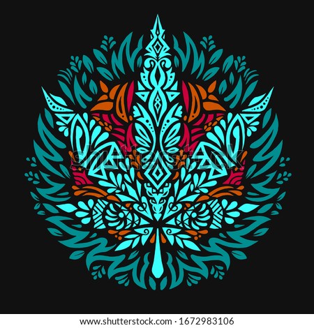Mandala Cannabis Marijuana Decorative Pattern Vector