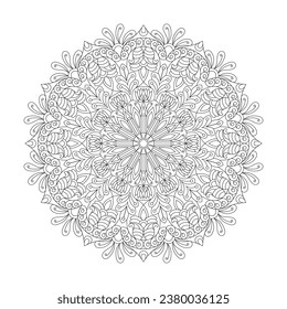 Mandala Celestial Dance coloring book page for kdp book interior. Peaceful Petals, Ability to Relax, Brain Experiences, Harmonious Haven, Peaceful Portraits, Blossoming Beauty mandala design.