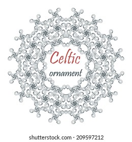 Mandala celtic ornament. Knot ethnic round element