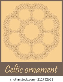 Mandala celtic ornament. Pattern with clipping mask.