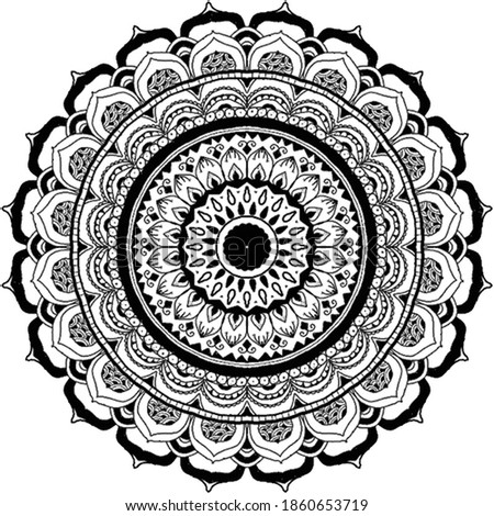 The mandala is a centering space for the self and the soul an art therapy tool for making order out of disorder. Mandala is a Sanskrit word for “magic circle”. Nearly every culture uses mandalas or ci Stock fotó © 