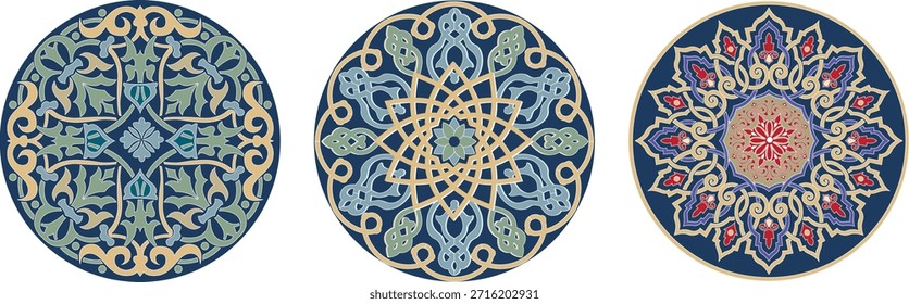 Mandala circle abstract Motive pattern different designs 