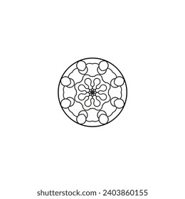 Mandala mit kreisfarbigem Kreis