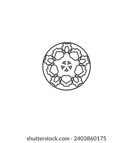 mandala with circle coloring circle